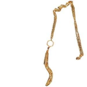 New tassel Gold toned chain fashion necklace
